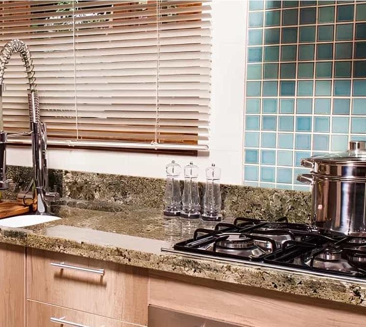 Banner de cozinha de mármore