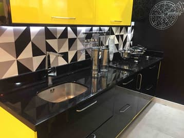 Cozinha de Mármore Preto