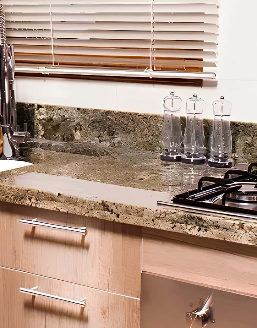 Banner de cozinha de mármore