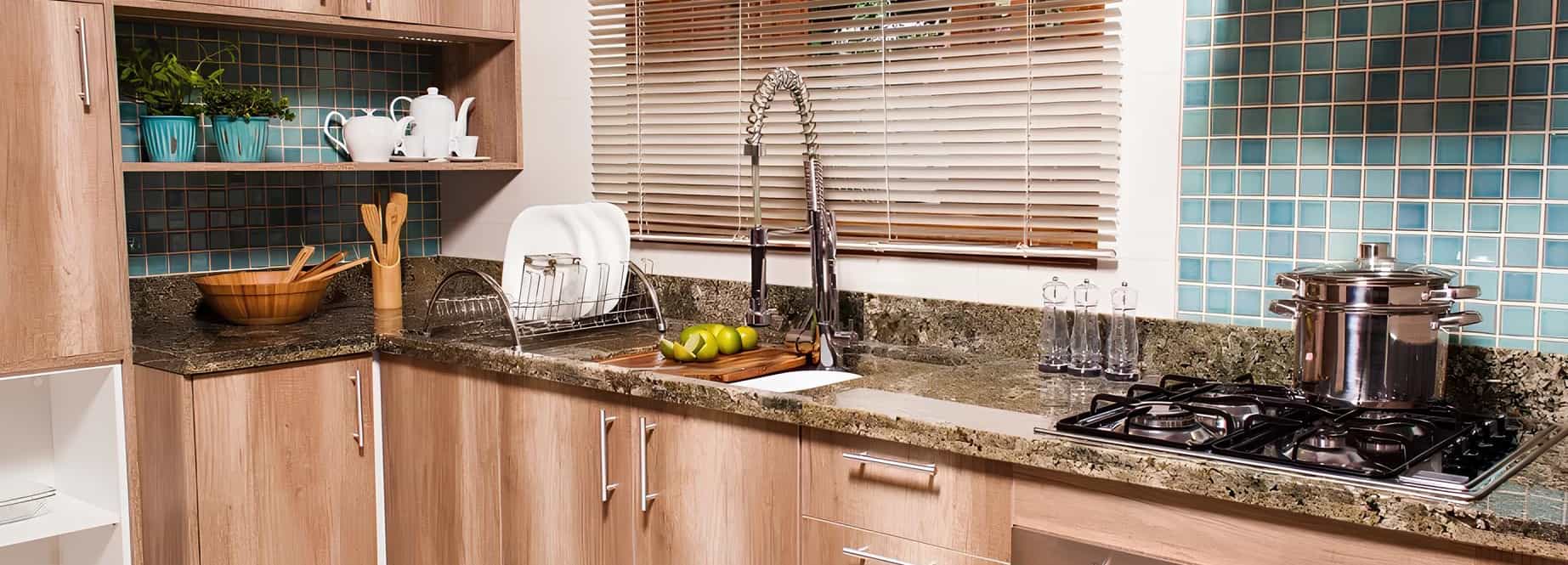 Banner de cozinha de mármore